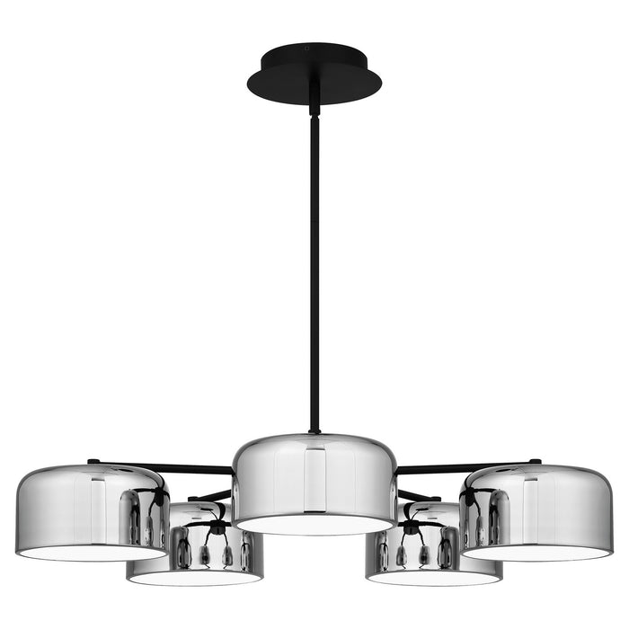 Quoizel PCGAB5031MBK LED Chandelier, Matte Black