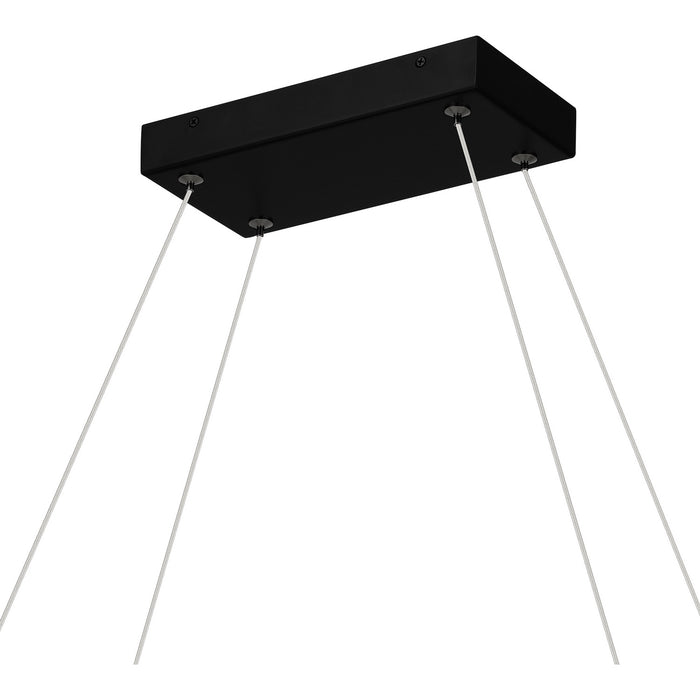 Quoizel PCSMA140WA LED Linear Chandelier, Whitewashed Walnut