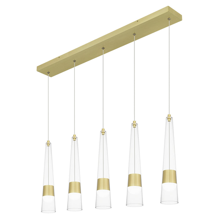 Quoizel PCZIA539SD LED Linear Chandelier, Satin Gold