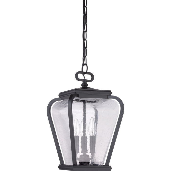 Quoizel PRV1509K Three Light Pendant, Mystic Black