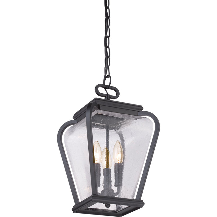 Quoizel PRV1509K Three Light Pendant, Mystic Black