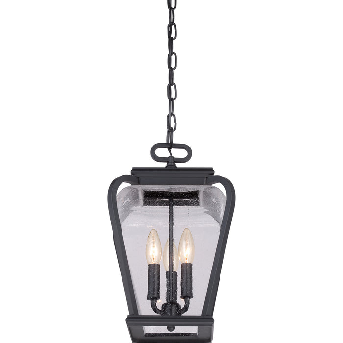 Quoizel PRV1509K Three Light Pendant, Mystic Black