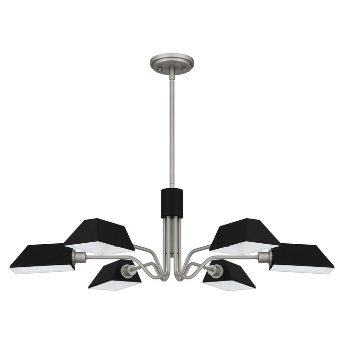 Quoizel QCH5350AN Six Light Chandelier, Antique Nickel