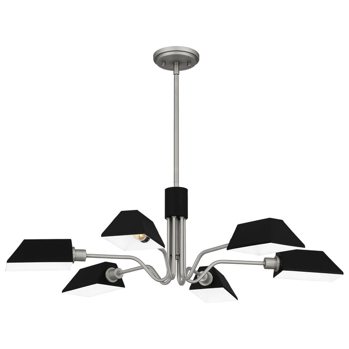 Quoizel QCH5350AN Six Light Chandelier, Antique Nickel