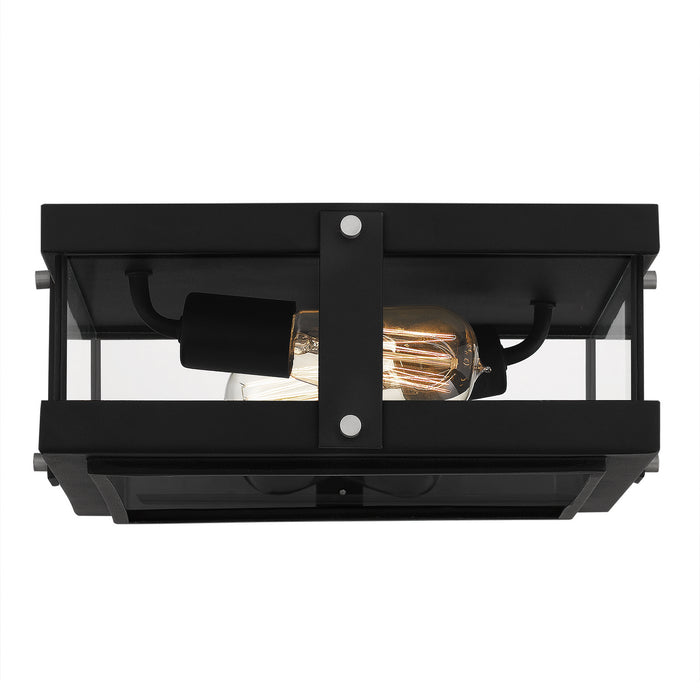 Quoizel QFL5347EK Two Light Flush Mount, Earth Black