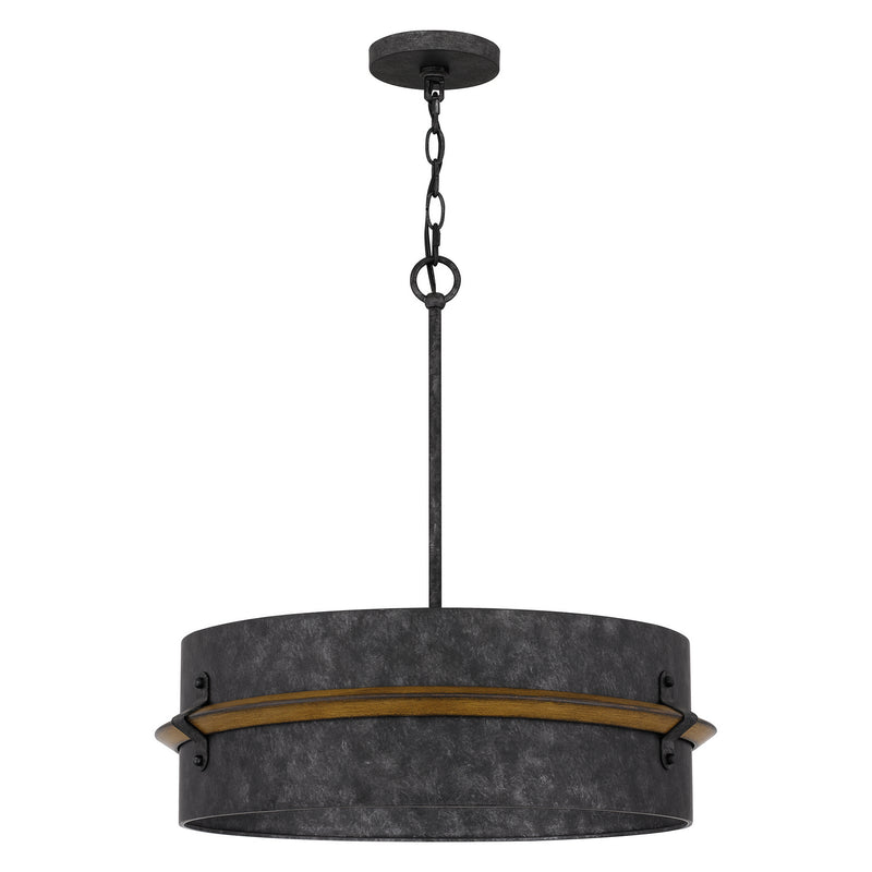 Quoizel QOP5336OK Three Light Pendant, Old Black Finish