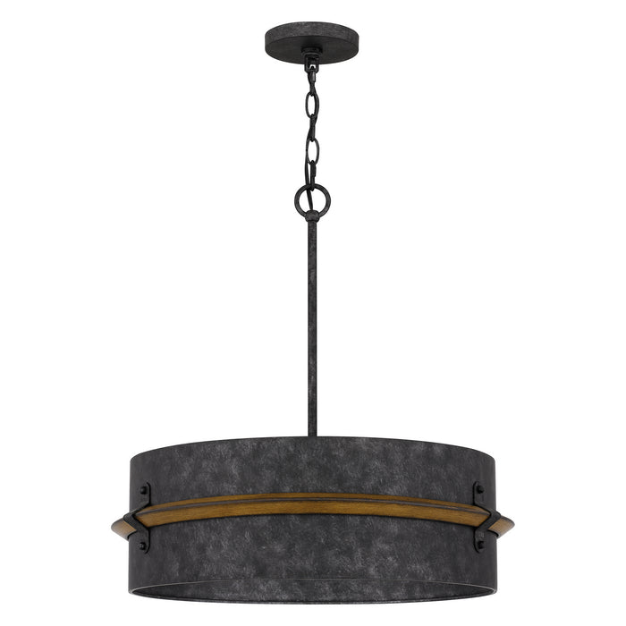 Quoizel QOP5336OK Three Light Pendant, Old Black Finish