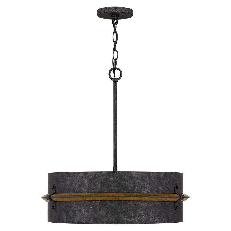 Quoizel QOP5336OK Three Light Pendant, Old Black Finish