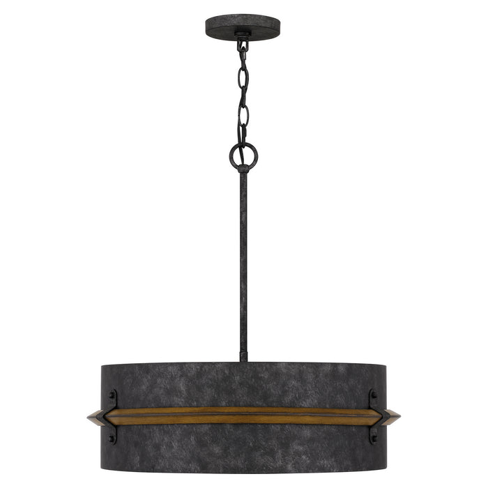 Quoizel QOP5336OK Three Light Pendant, Old Black Finish