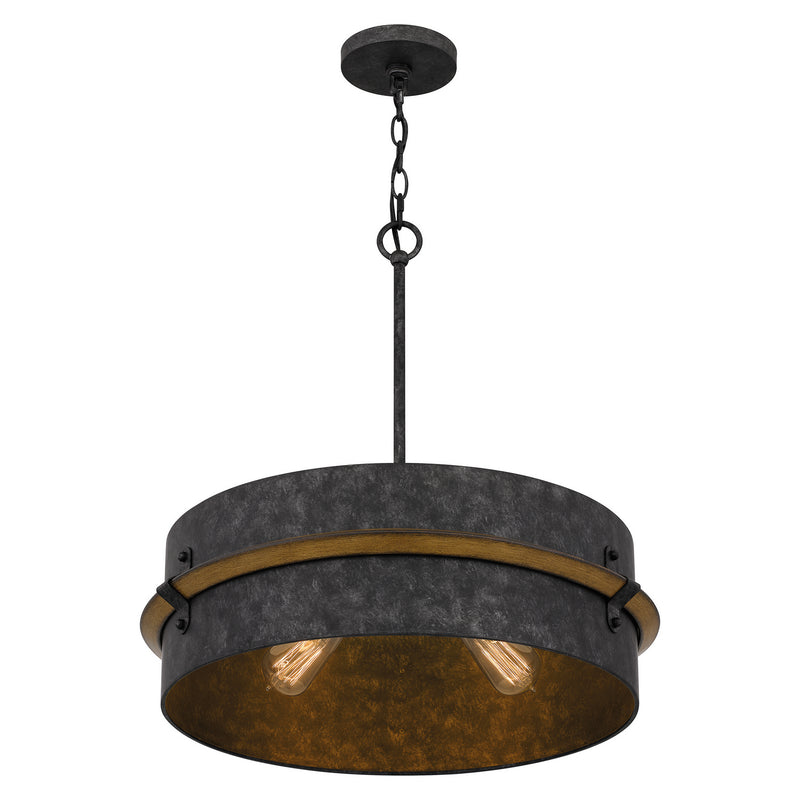 Quoizel QOP5336OK Three Light Pendant, Old Black Finish