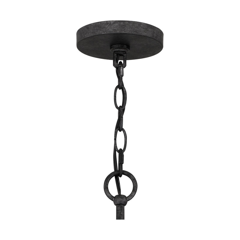 Quoizel QOP5336OK Three Light Pendant, Old Black Finish