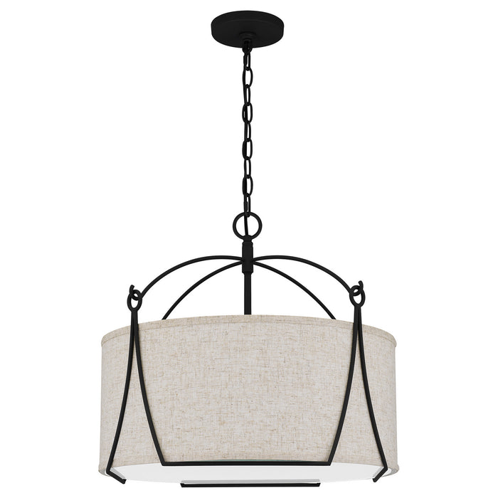 Quoizel QOP5355EK Four Light Pendant, Earth Black