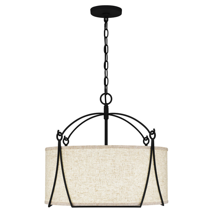 Quoizel QOP5355EK Four Light Pendant, Earth Black