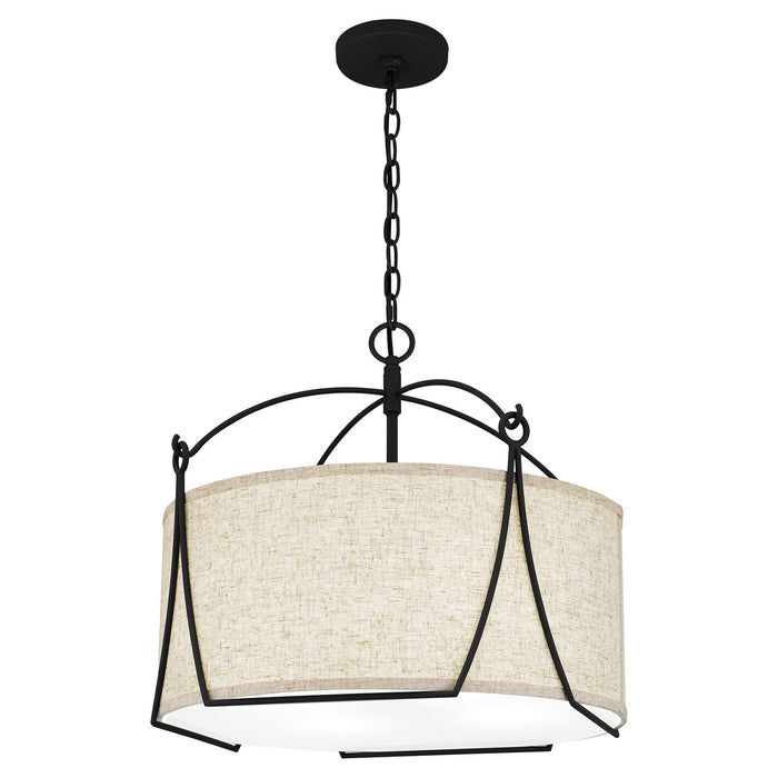 Quoizel QOP5355EK Four Light Pendant, Earth Black