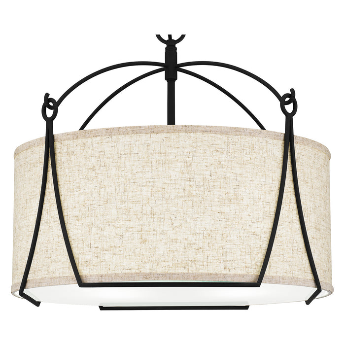 Quoizel QOP5355EK Four Light Pendant, Earth Black
