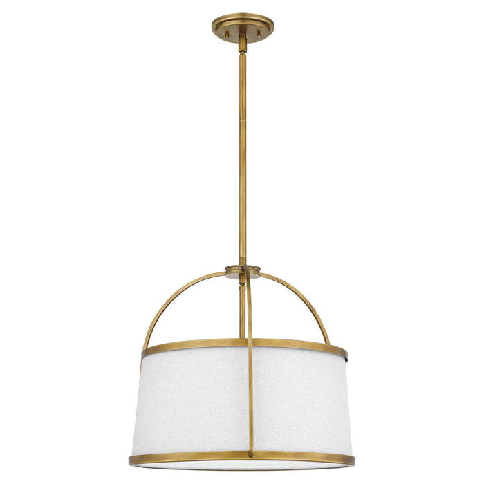 Quoizel QP5342WS Four Light Pendant, Weathered Brass
