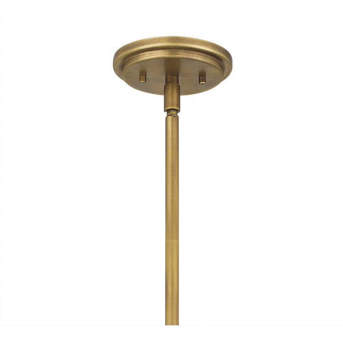 Quoizel QP5342WS Four Light Pendant, Weathered Brass