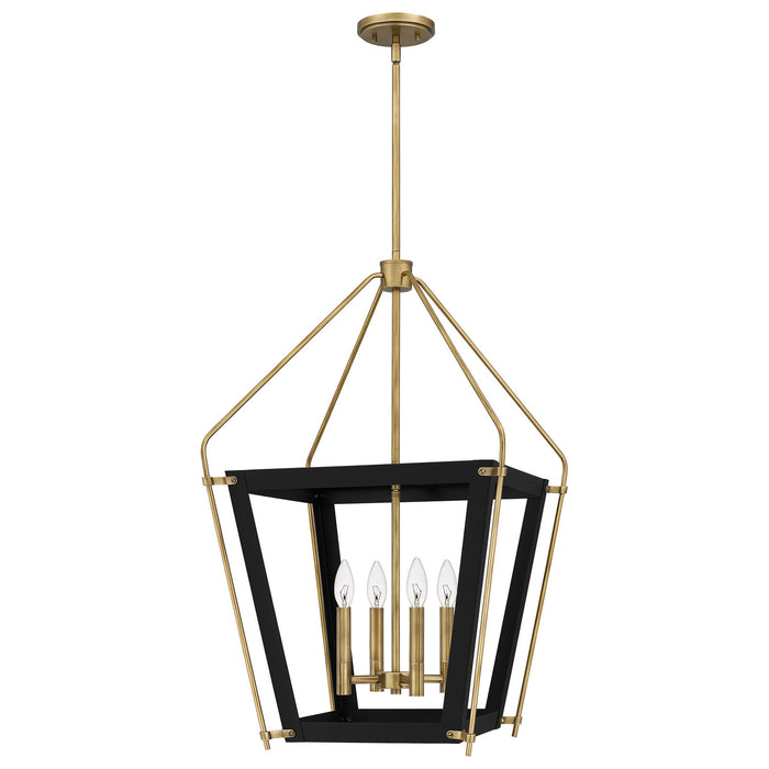 Quoizel QP5348EK Four Light Pendant, Earth Black