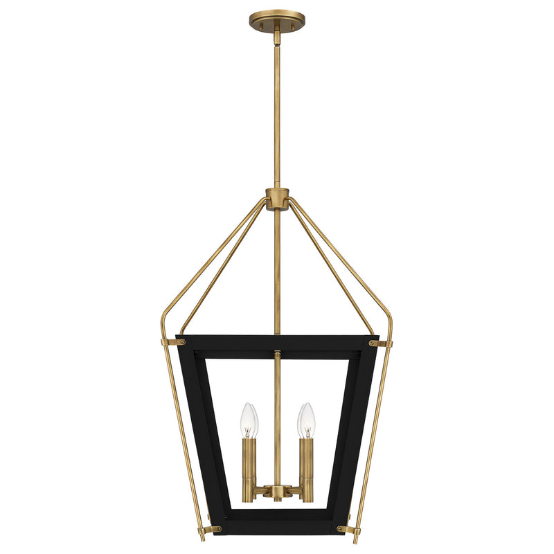 Quoizel QP5348EK Four Light Pendant, Earth Black