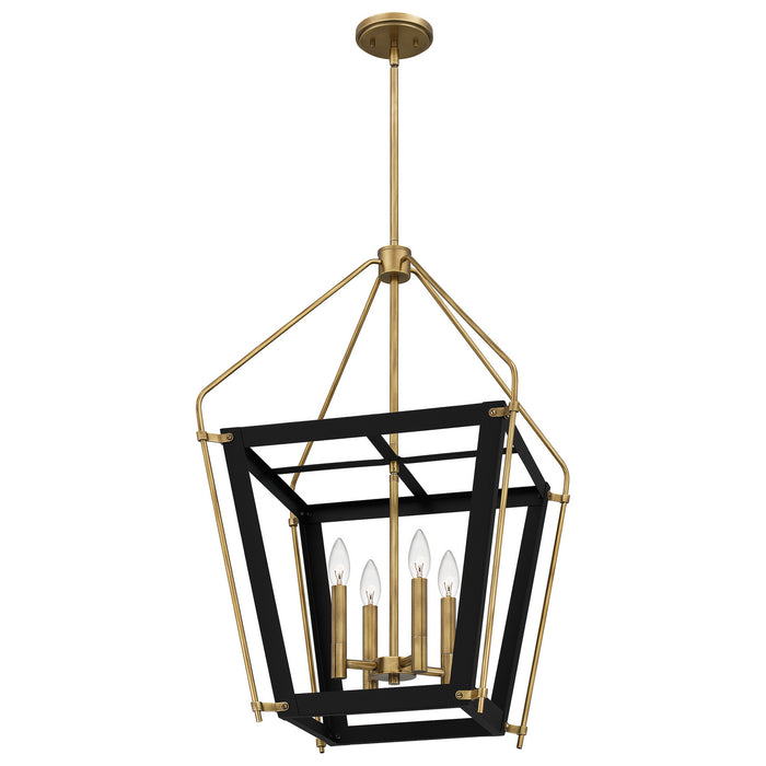 Quoizel QP5348EK Four Light Pendant, Earth Black
