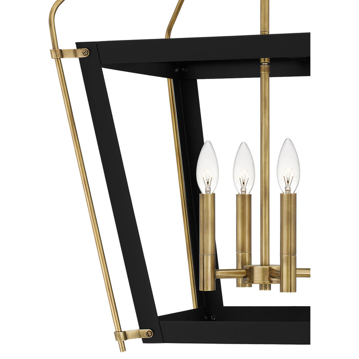 Quoizel QP5348EK Four Light Pendant, Earth Black