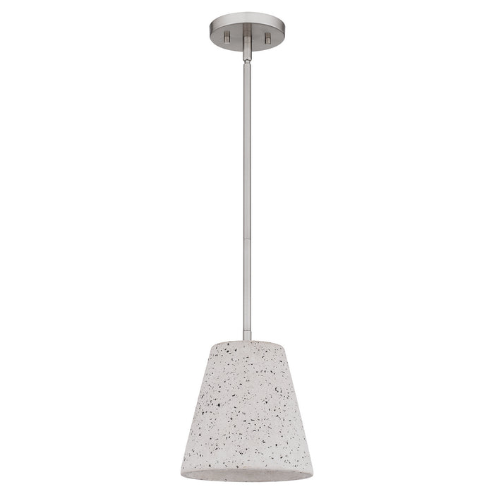 Quoizel QPP5351BN One Light Mini Pendant, Brushed Nickel