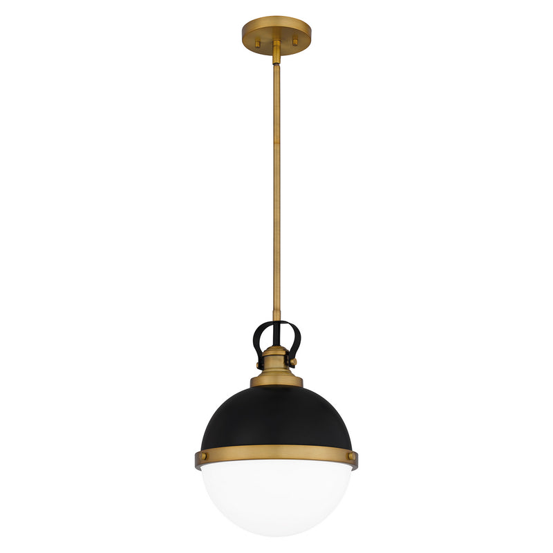 Quoizel QPP5352MBK One Light Mini Pendant, Matte Black
