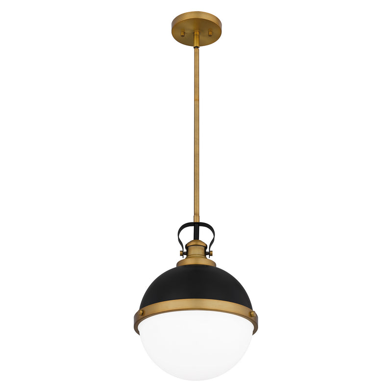 Quoizel QPP5352MBK One Light Mini Pendant, Matte Black