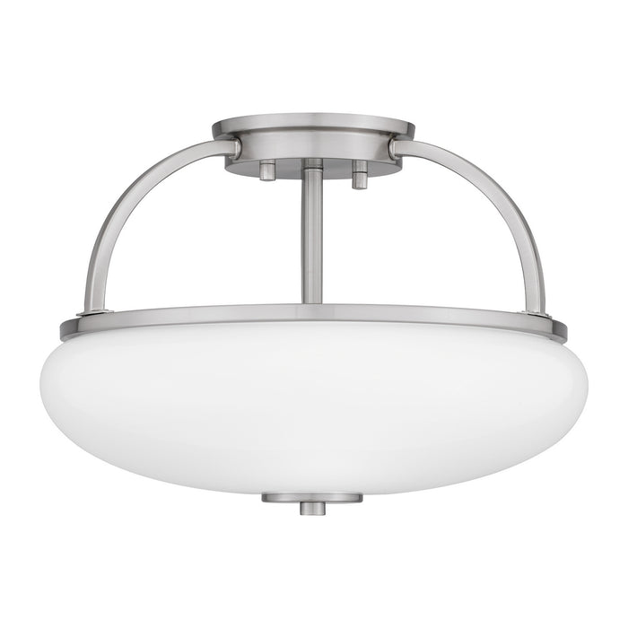 Quoizel QSF5364BN Three Light Semi Flush Mount, Brushed Nickel