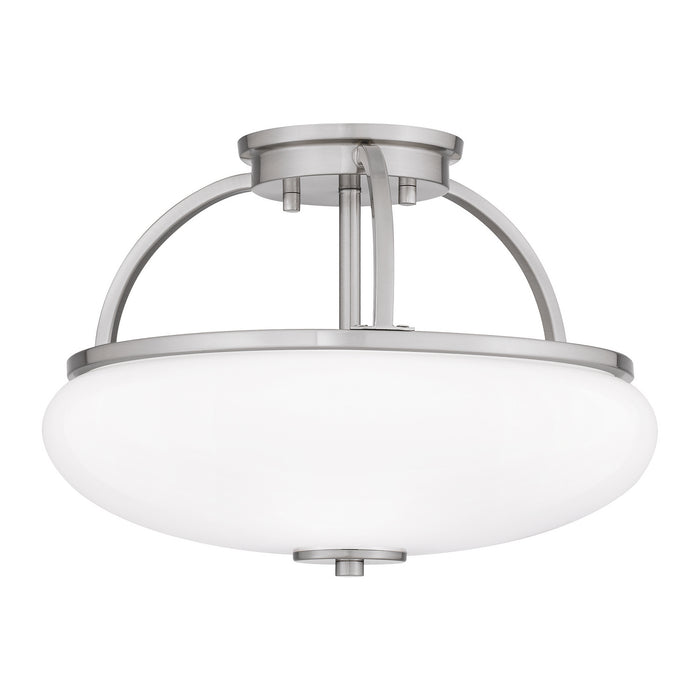 Quoizel QSF5364BN Three Light Semi Flush Mount, Brushed Nickel