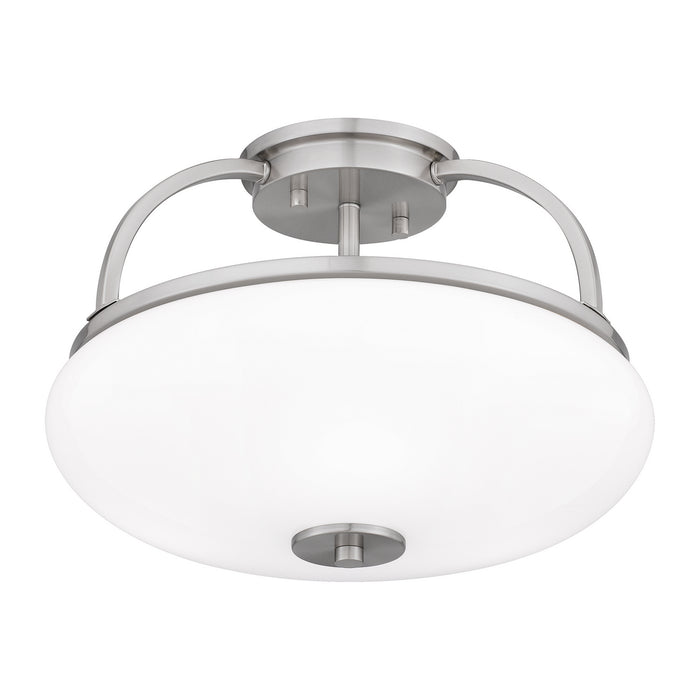 Quoizel QSF5364BN Three Light Semi Flush Mount, Brushed Nickel