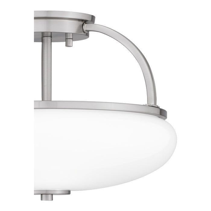 Quoizel QSF5364BN Three Light Semi Flush Mount, Brushed Nickel