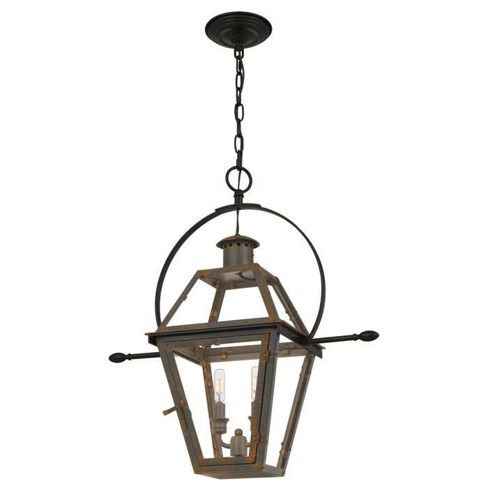 Quoizel RO2811IZ Two Light Pendant, Industrial Bronze