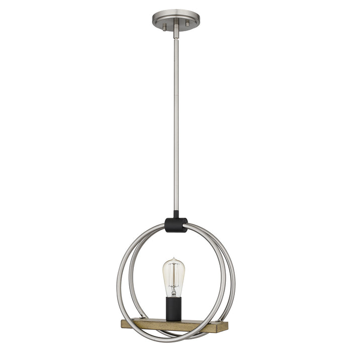 Quoizel STG1512BN One Light Mini Pendant, Brushed Nickel