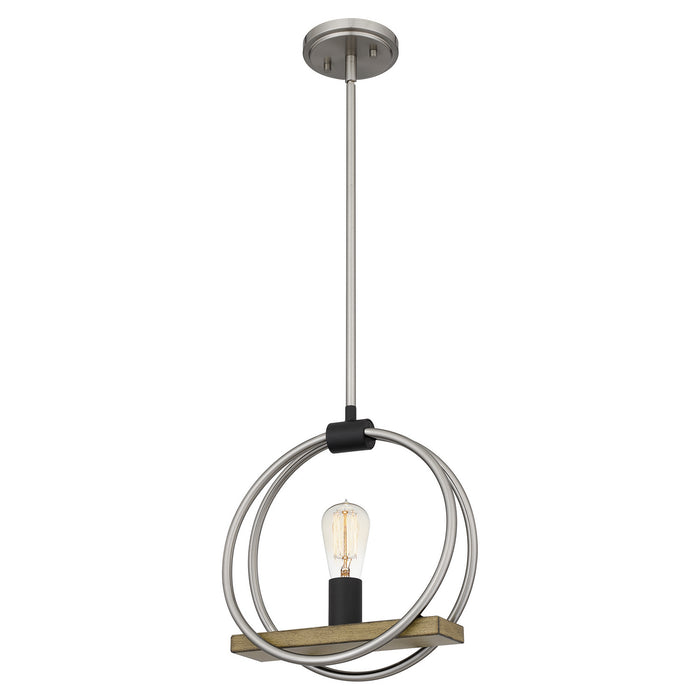 Quoizel STG1512BN One Light Mini Pendant, Brushed Nickel