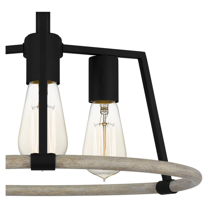 Quoizel TPT1716MBK Three Light Semi Flush Mount, Matte Black