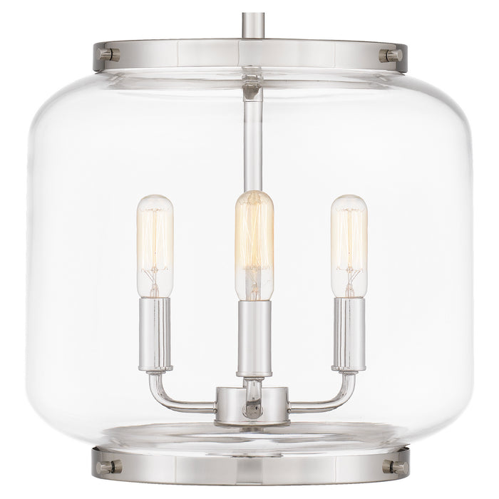 Quoizel TPY1512PK Three Light Pendant, Polished Nickel