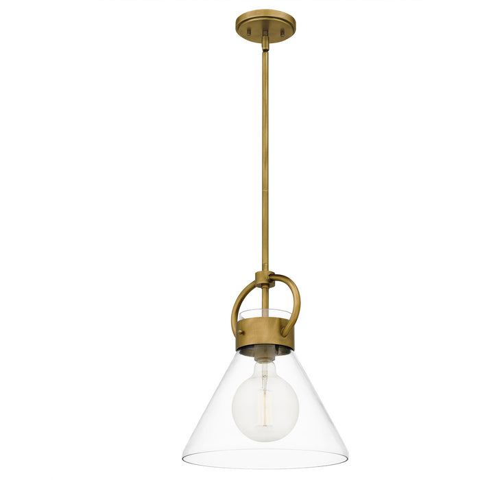 Quoizel WBS1512WS One Light Mini Pendant, Weathered Brass