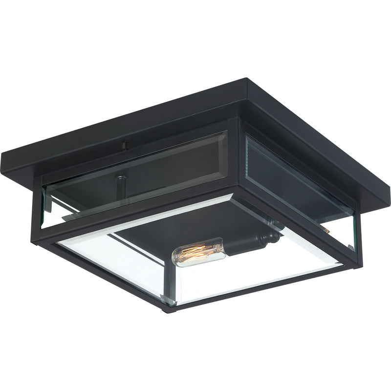 Quoizel WVR1312EK Two Light Flush Mount, Earth Black