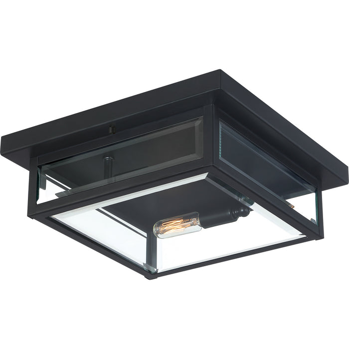 Quoizel WVR1312EK Two Light Flush Mount, Earth Black