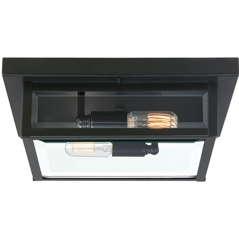 Quoizel WVR1312EK Two Light Flush Mount, Earth Black