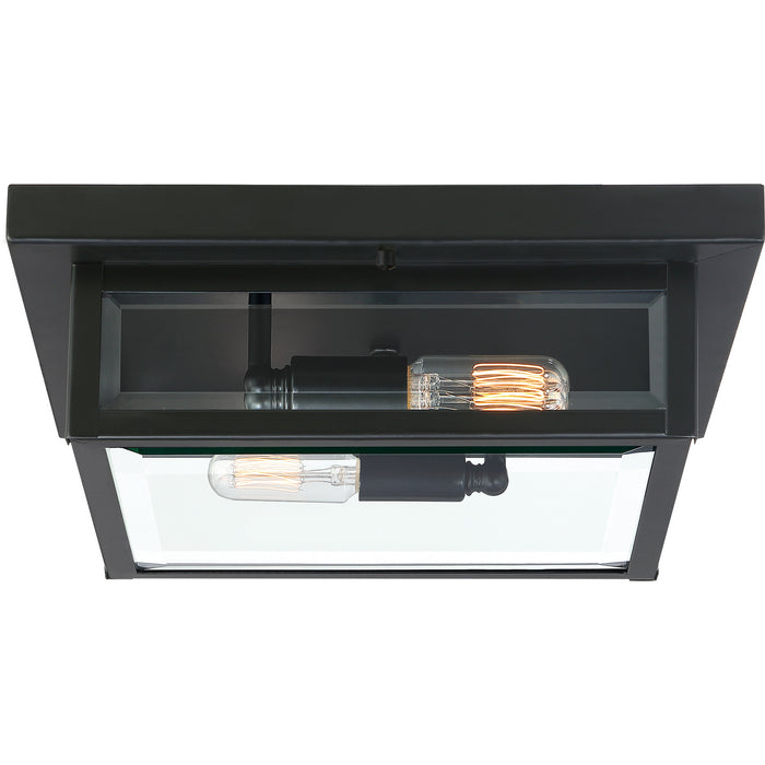 Quoizel WVR1312EK Two Light Flush Mount, Earth Black