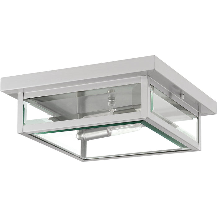 Quoizel WVR1312SS Two Light Flush Mount, Stainless Steel