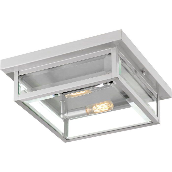 Quoizel WVR1312SS Two Light Flush Mount, Stainless Steel