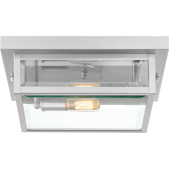 Quoizel WVR1312SS Two Light Flush Mount, Stainless Steel