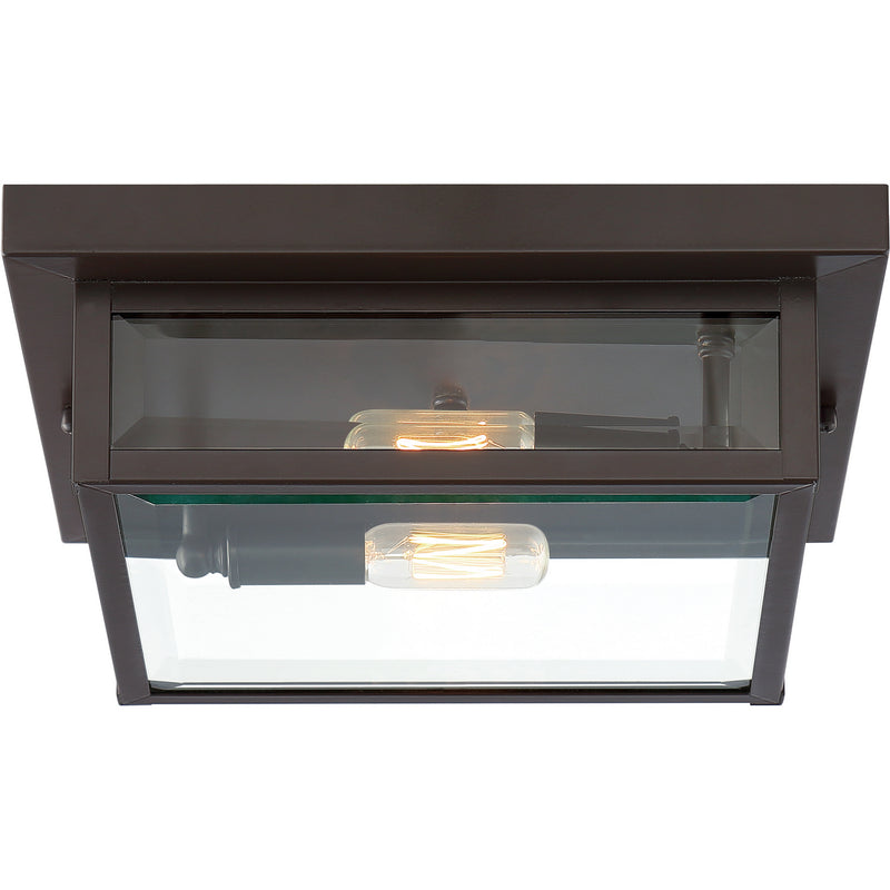 Quoizel WVR1312WT Two Light Flush Mount, Western Bronze