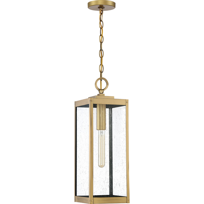 Quoizel WVR1507A One Light Mini Pendant, Antique Brass