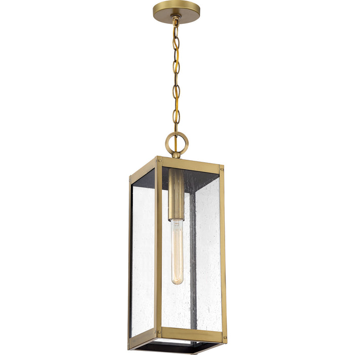 Quoizel WVR1507A One Light Mini Pendant, Antique Brass