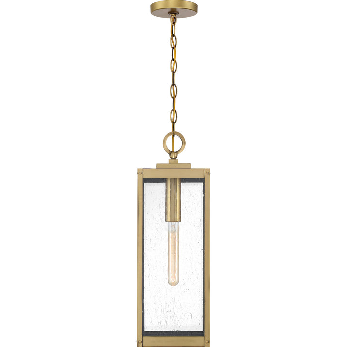 Quoizel WVR1507A One Light Mini Pendant, Antique Brass