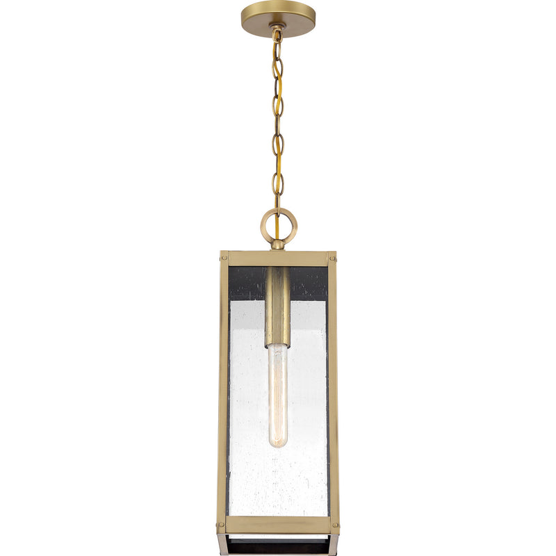 Quoizel WVR1507A One Light Mini Pendant, Antique Brass